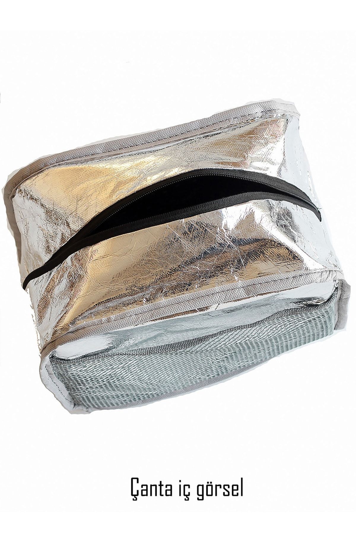 Turuncu Termal Isı Izolasyonlu Yemek Taşıma Beslenme Omuz Çantası