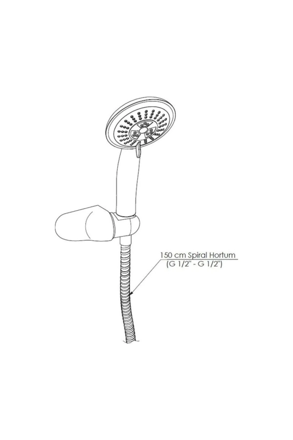Adnoss Dst43 Askılı Duş Takımı 3 Fonksiyonlu