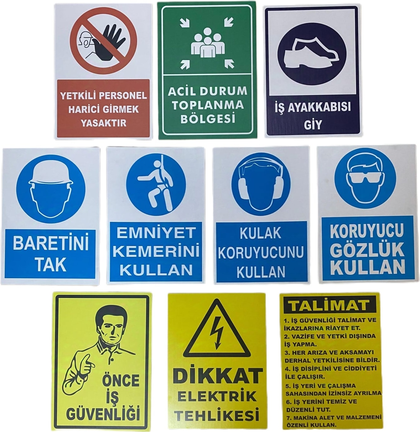 Uyarı Levha Seti 10'lu 25*35