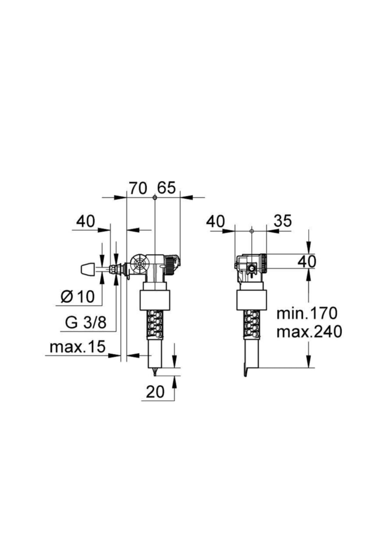 Gömme Rezervuar Iç Takımı Doldurma Grubu Flatör Şamandıra - 37095000