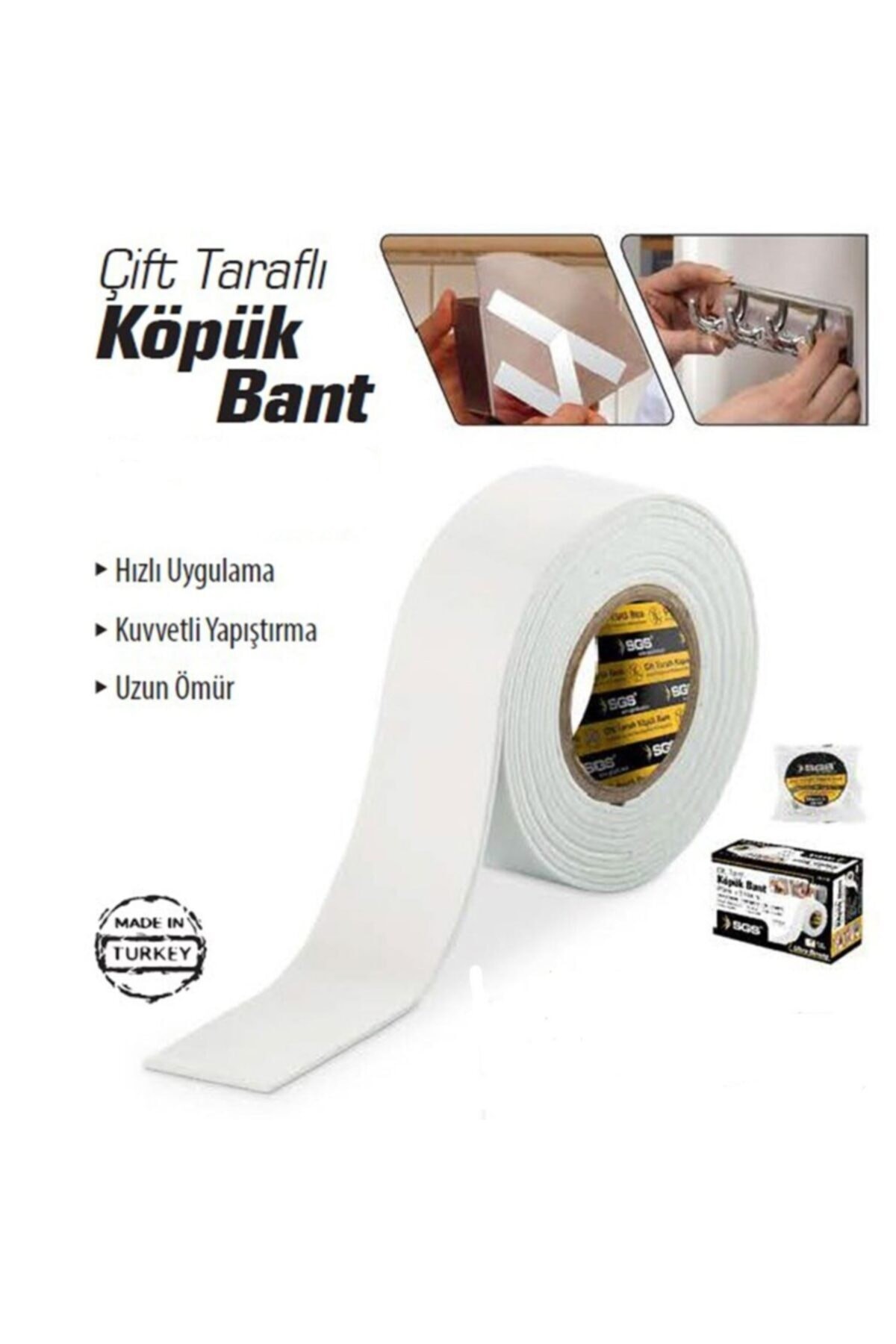 Çift Taraflı Köpük Bant 18mm X 20 Metre