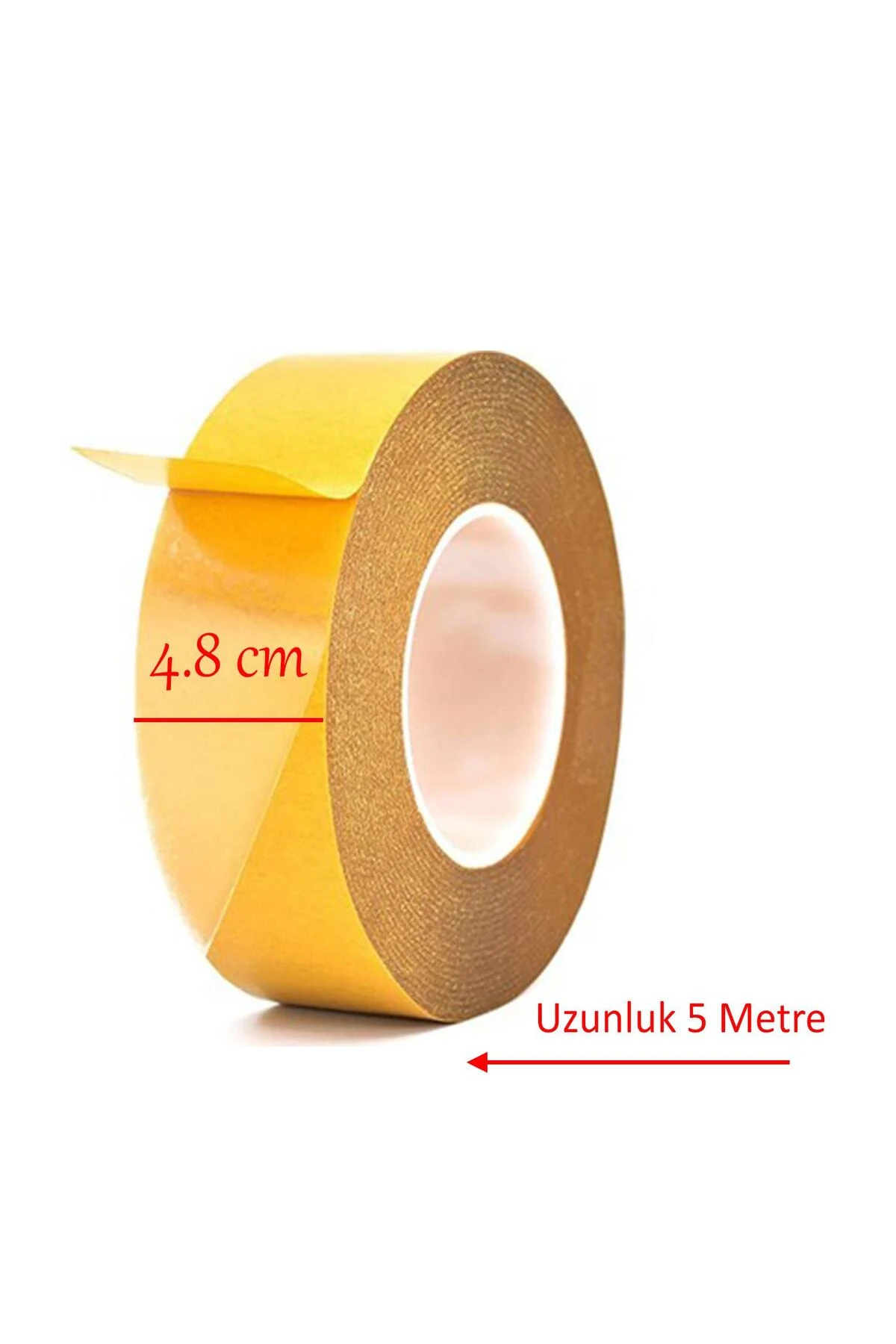 (2 ADET) Kaydırmaz Kaymaz Halı Bandı Çift Taraflı Yapıştırma Sabitleme Paspas 48 Mm X 5 Mt Bant