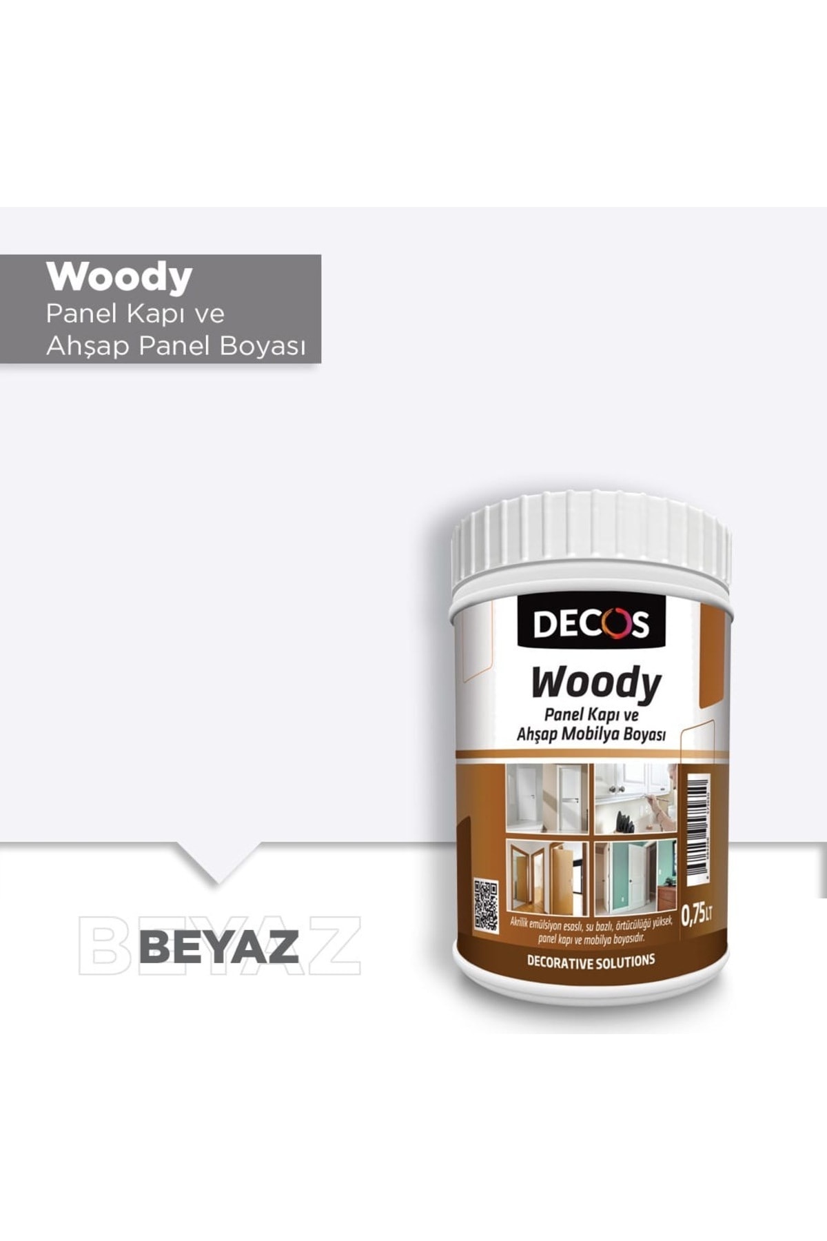 Woody - Renkli Panel Kapı Boyası Su Bazlı Kokusuz Yüksek Örtücülükte