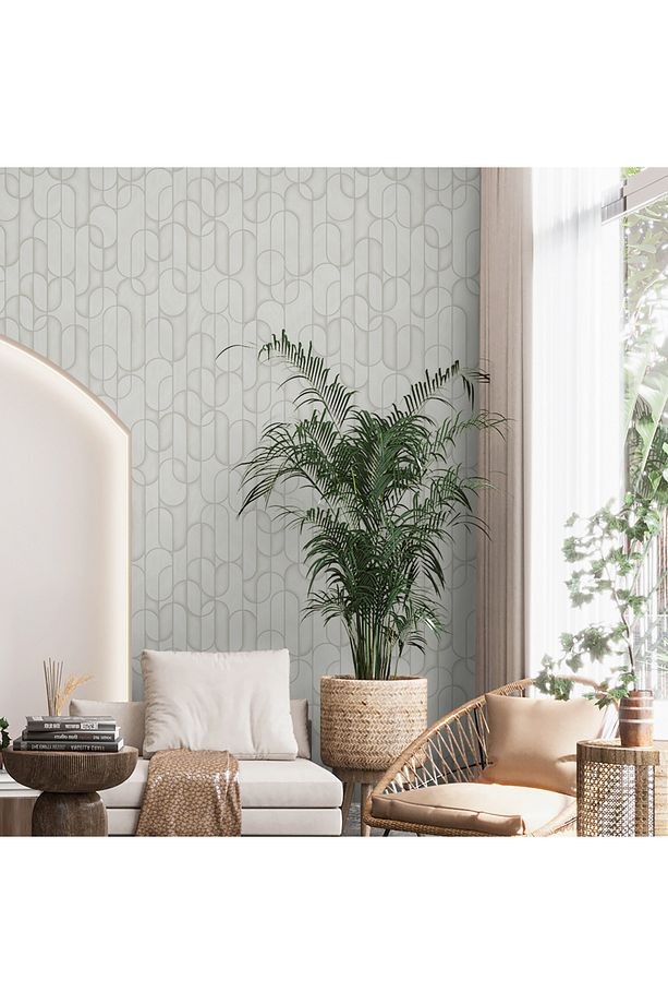 VERA 1514 Modern Geometrik Dairesel Desenli Duvar Kağıdı 16,5m2