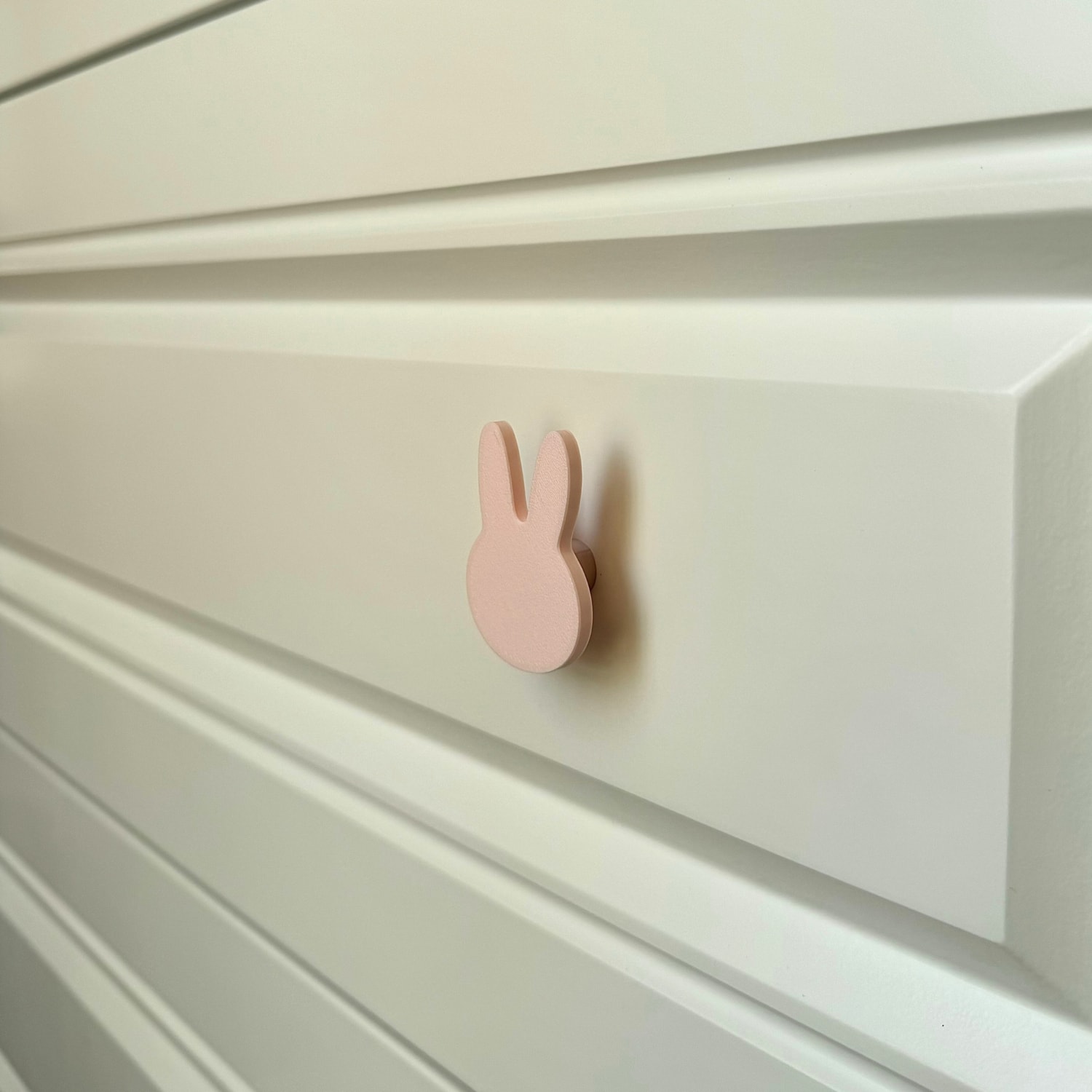 pembe Tavşan Dolap Kulpu - Çocuk Odası, Mutfak ve Banyo Için , Sevimli ve Dayanıklı Mobilya Kulp, Dh
