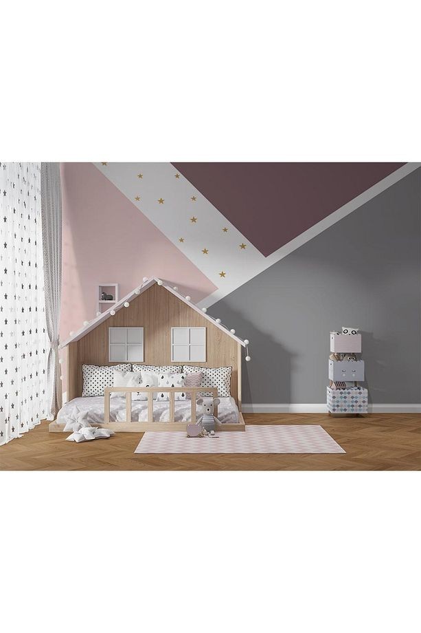 Geometrik Desen Çocuk Odası Duvar Kağıdı