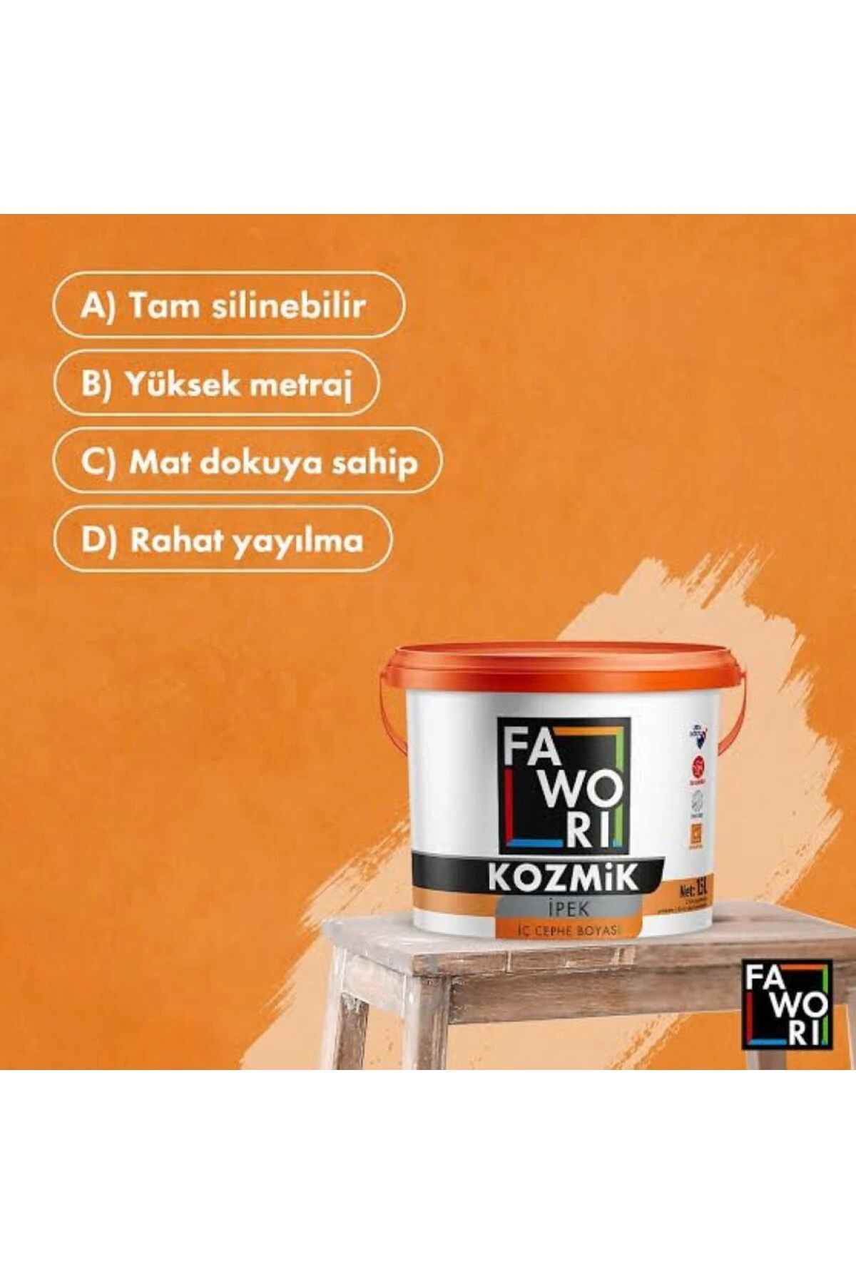 Kozmik İpek Silikonlu İç Cephe Boyası 15L-20KG