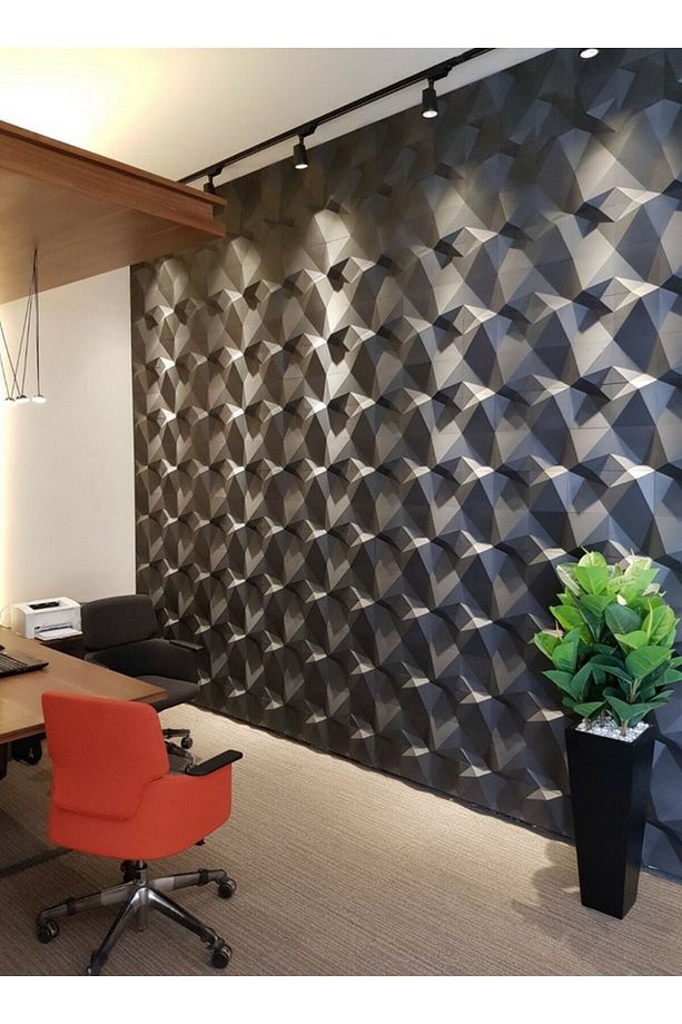 Penta 3 Boyutlu Dekoratif Duvar Paneli (1M2) (FÜME)