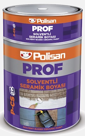 Polisan Profesyonel P-CS 2K Solvent Bazlı Siyah Seramik Boya 3 kg