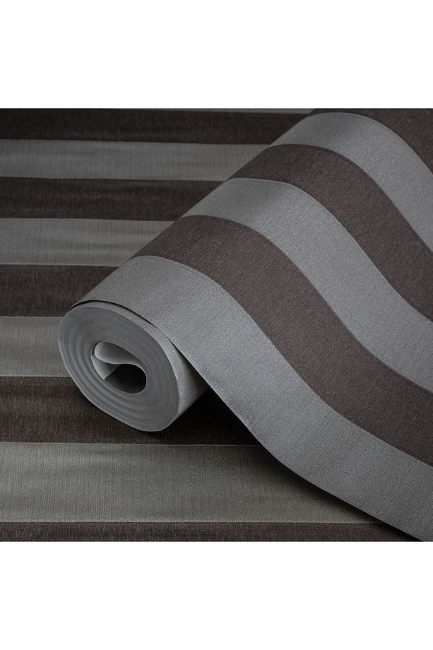 Alfa Duvar Kağıdı Çizgi Desenli Non-woven Kağıt Taban Vinil Kaplı(3704-6)