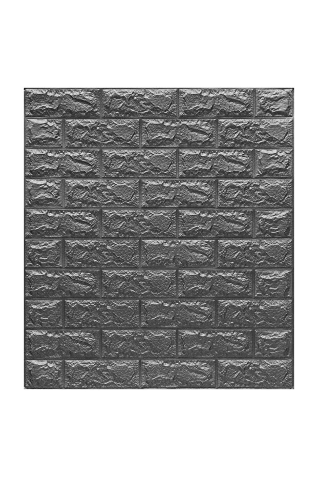 Kendinden Yapışkanlı Sünger Gri Tuğla Duvar Paneli 70x77 Cm 6 Adet