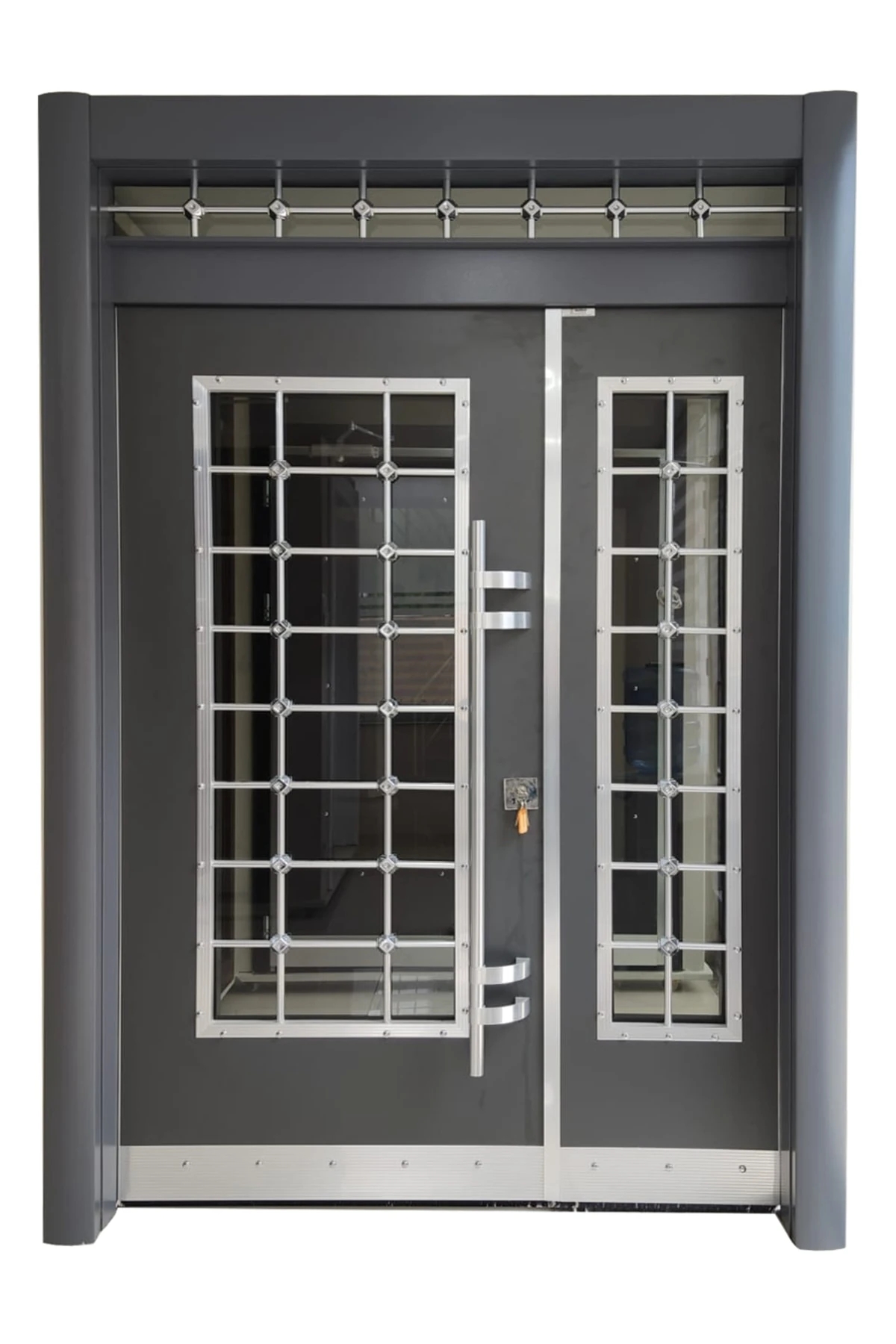 Celik Kapi Model Tezwood Çelik Kapı, Antrasit Rengi Bina Giriş Kapısı