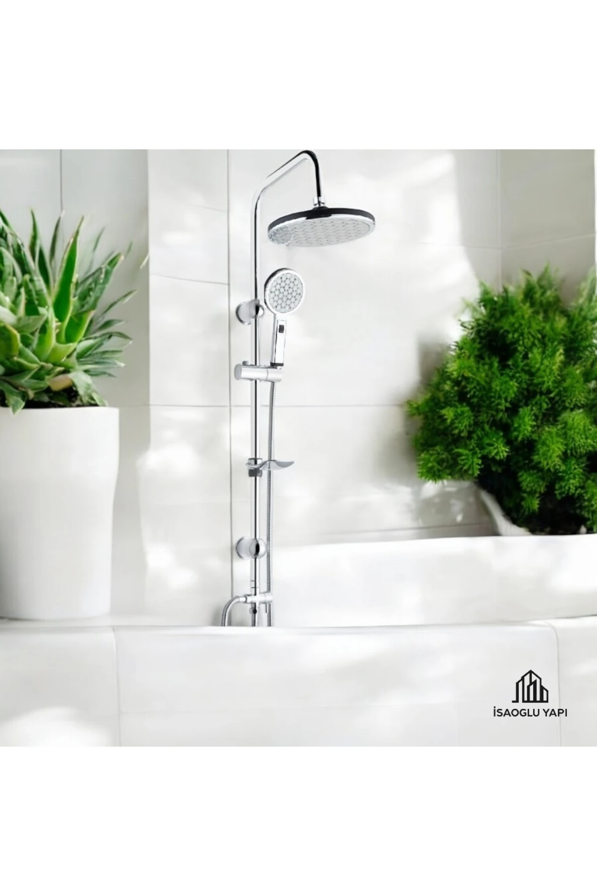 Duş Başlığı Dubai Yuvarlak Tasarım Duş Seti Tepe Yağmurlama Paslanmaz Pirinç