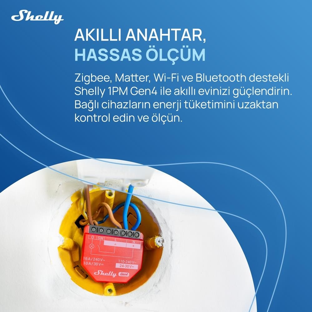 1pm Gen4 Enerji Ölçümlü 16A Akıllı Röle