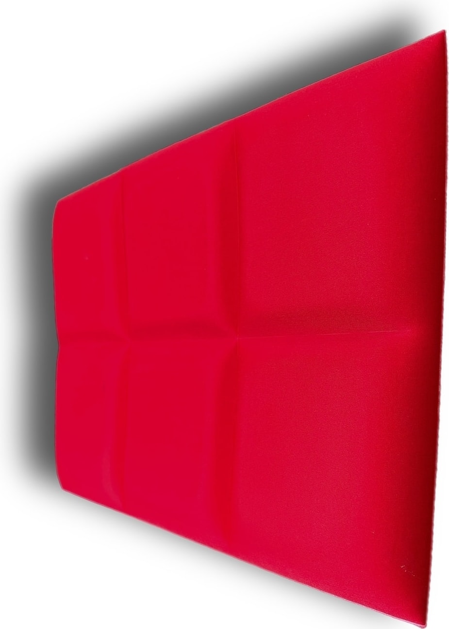 Akustik 3D Dolgulu Parlak Yüzeyli Kırmızı Panel 50X33CM Kalınlık 30MM