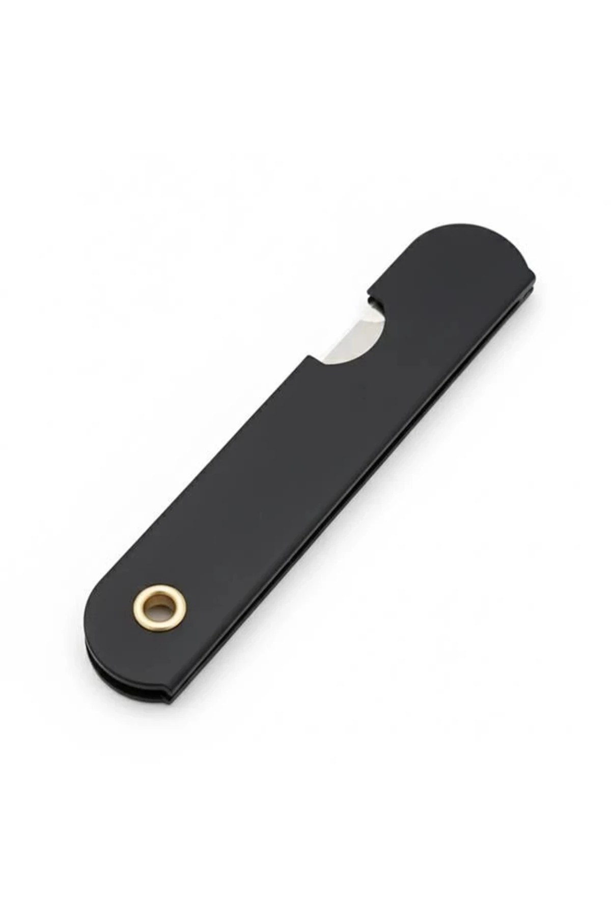 PM-28646 Tekli Katlanır Falçata Maket Bıçağı Küçük Paslanmaz Çelik Siyah