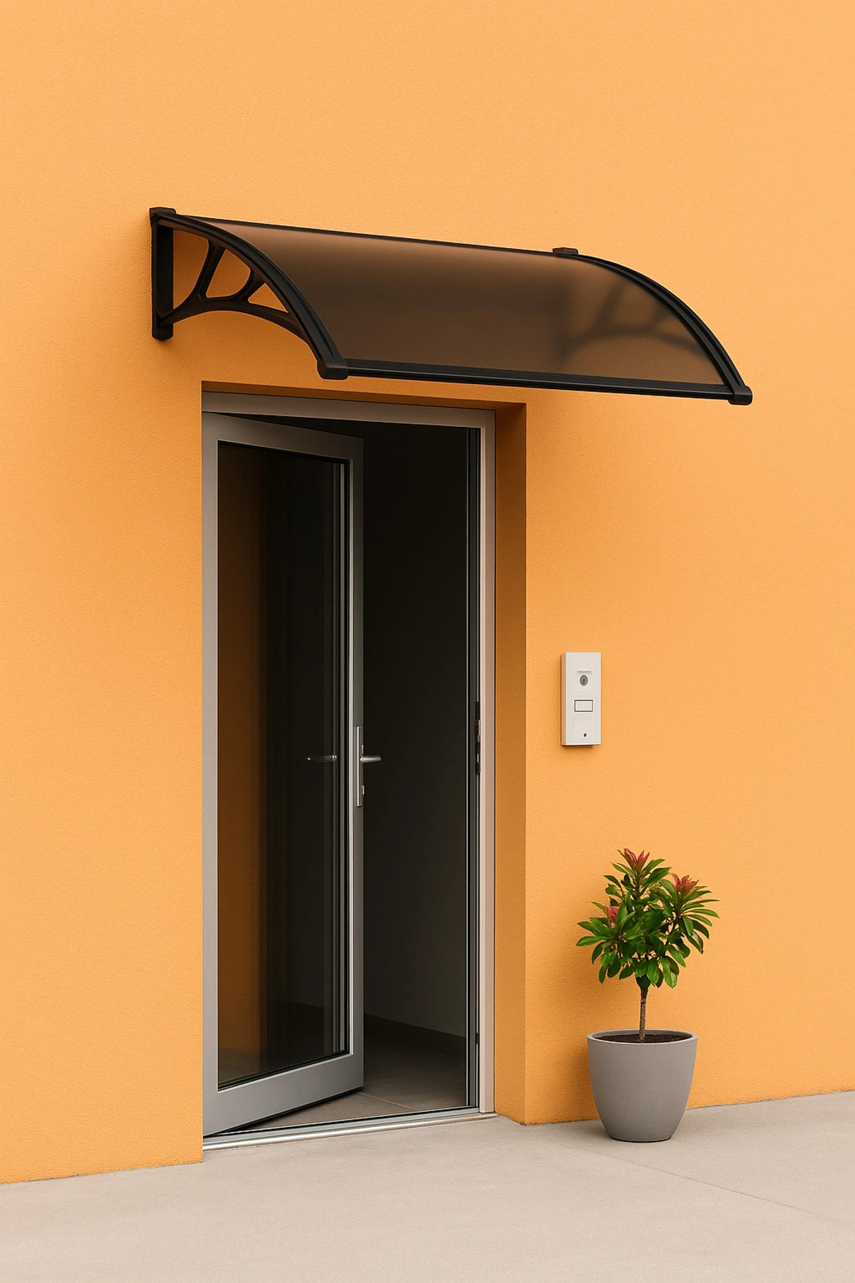 COSMOS Kapı Pencere Üstü Pratik Sundurma 105x120 - Siyah