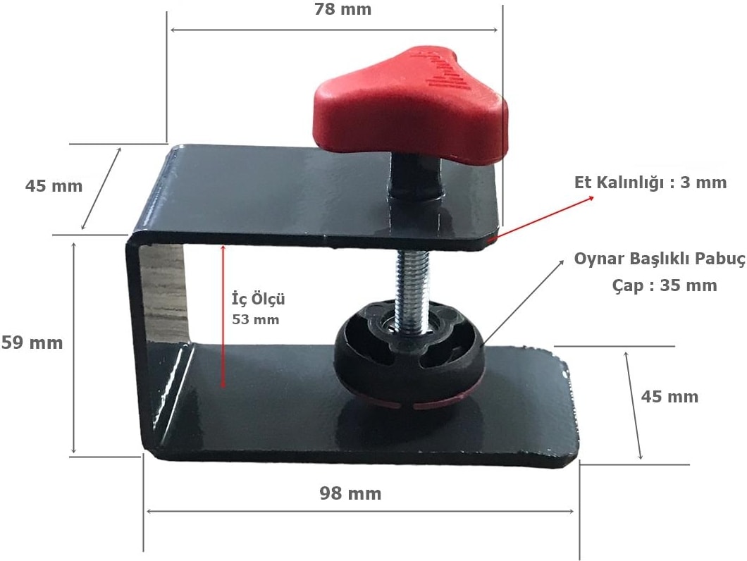 2 Adet Hands Çekmece Yüzü Bağlama Montaj Aparatı Metal