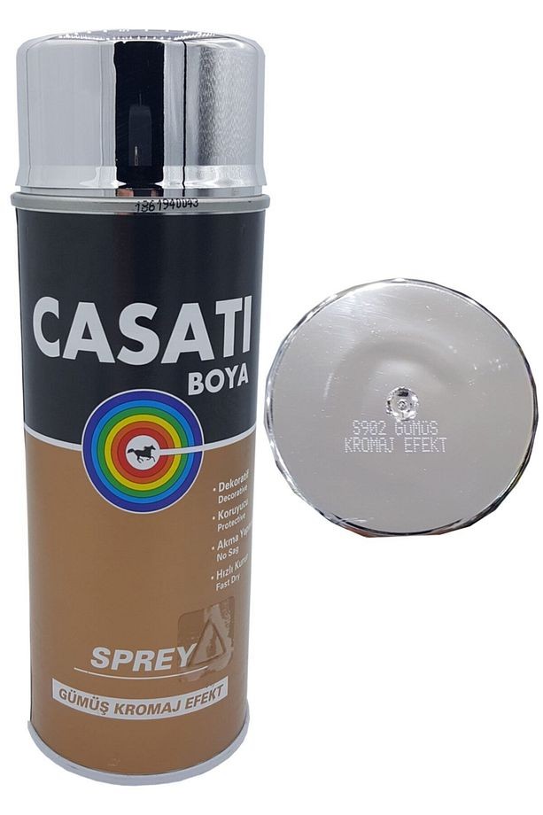 Akrilik Sprey Boya Gümüş Kromaj Efekt 400 ml