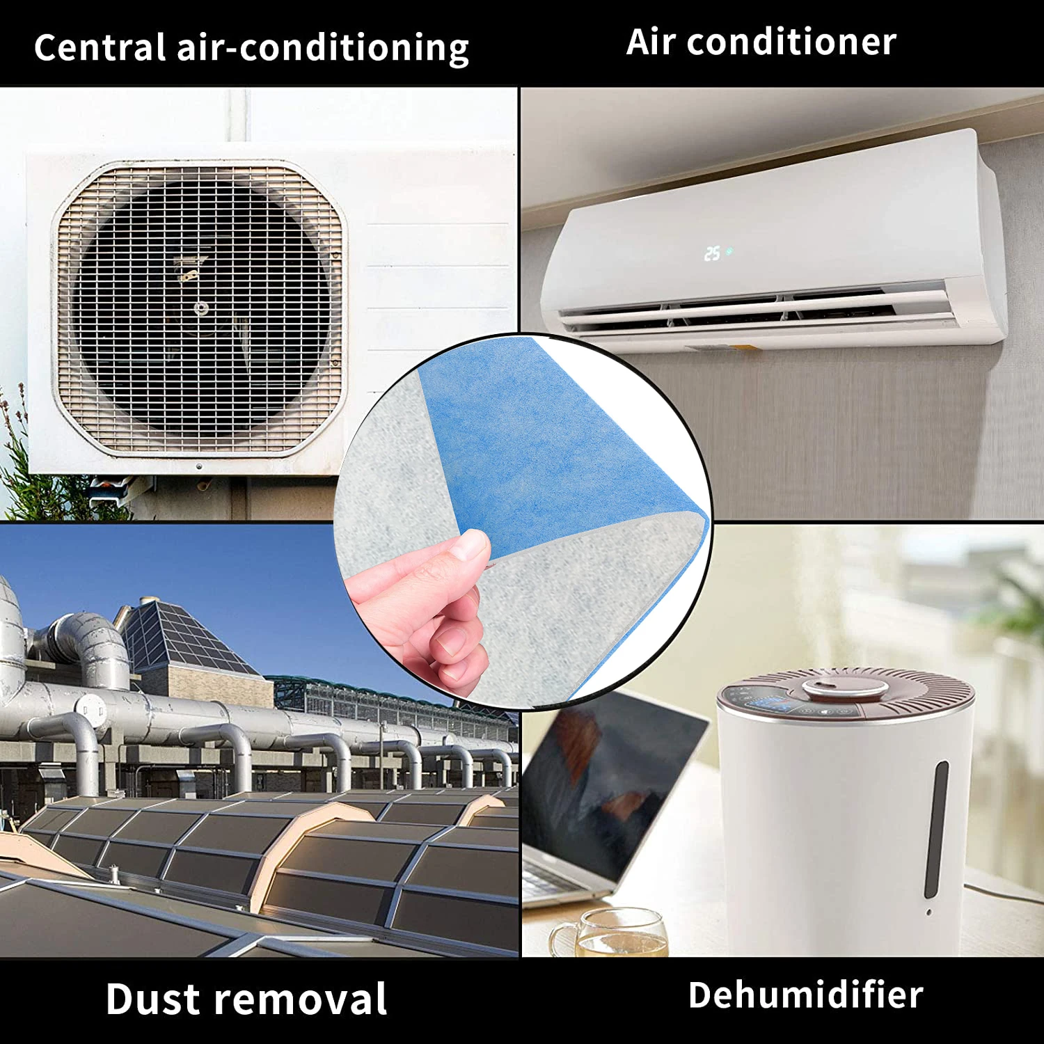 G4 Sınıfı Elyaf Filtre / M2 EFC02 Mavi Beyaz