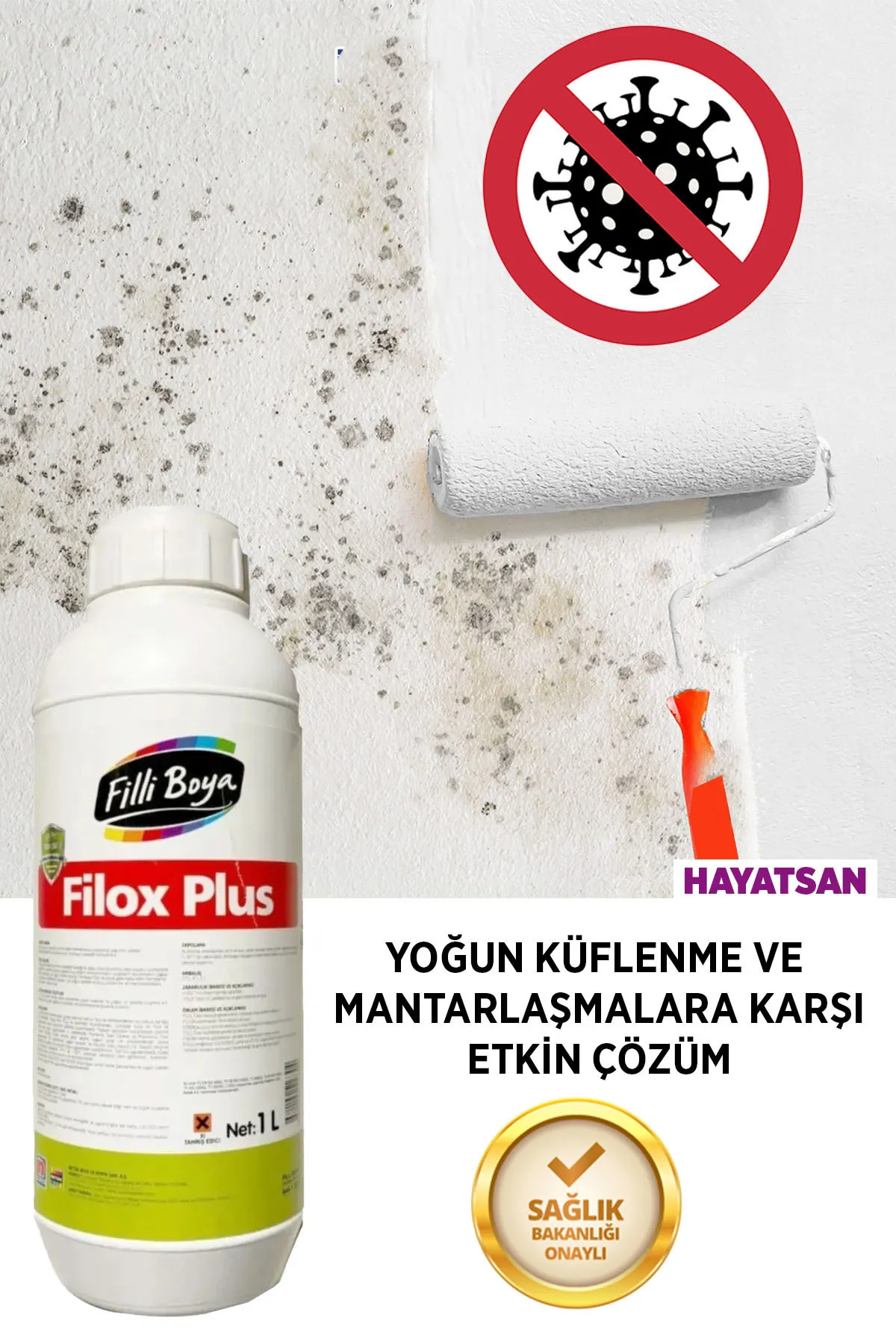 Filox Plus Küf ve Mantar Önleyici Solüsyon -şeffaf- 1 Litre