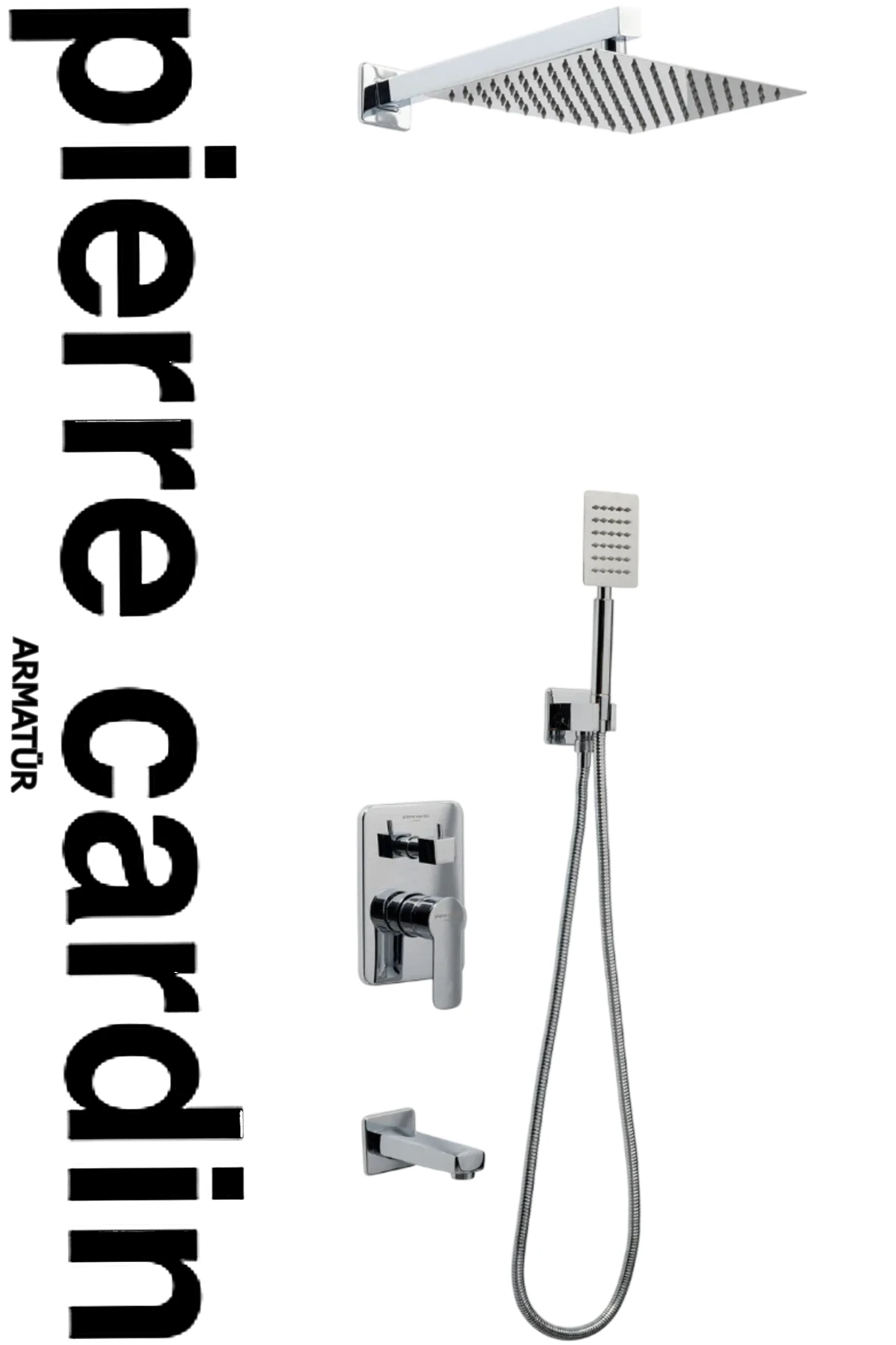 Ankastre Kare Duş Seti – Yağmur Başlıklı Duş Sistemi