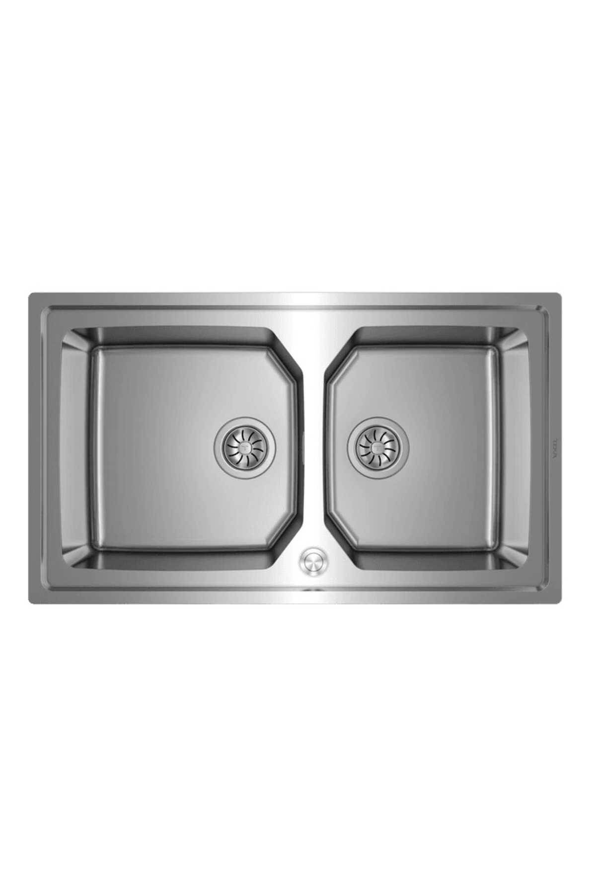 Brooklyn 90 M-xp 2 Gözlü Paslanmaz Çelik Tezgah Üstü Evye