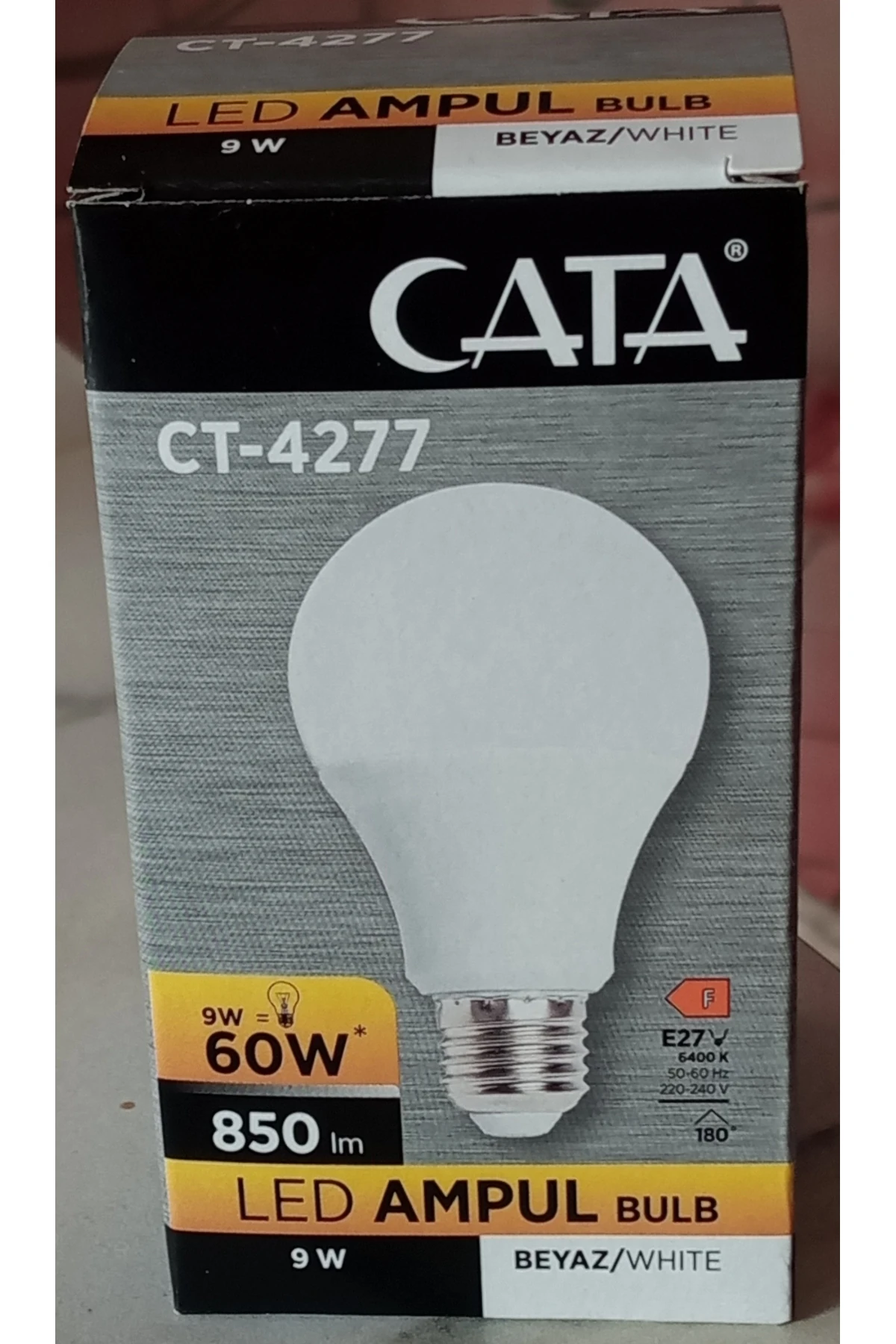 Ct-4277 Led Ampül 6400k 9w E27 Beyaz Işık 10 Adet (9W=60W) 850 Lm