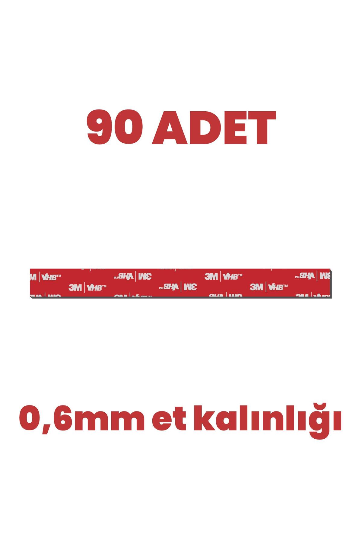 VHB 90 Adet Çift Taraflı 140x13mm Hazır Kesim