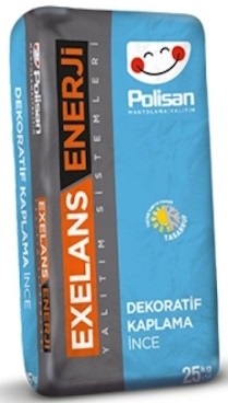 Polisan Exelans Enerji Hazır Dekoratif Kaplama 1,2 mm İnce 25 kg