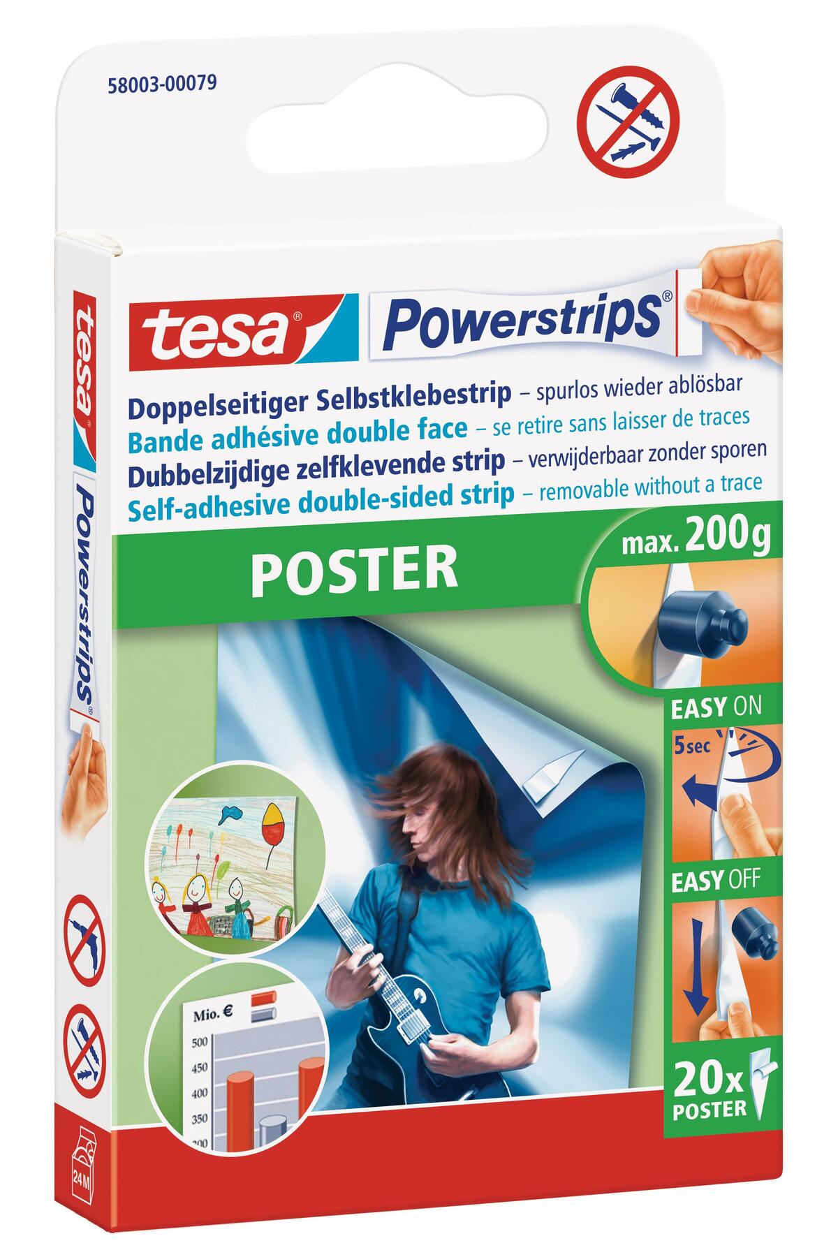 TESA ® Powerstrips Poster Bandı