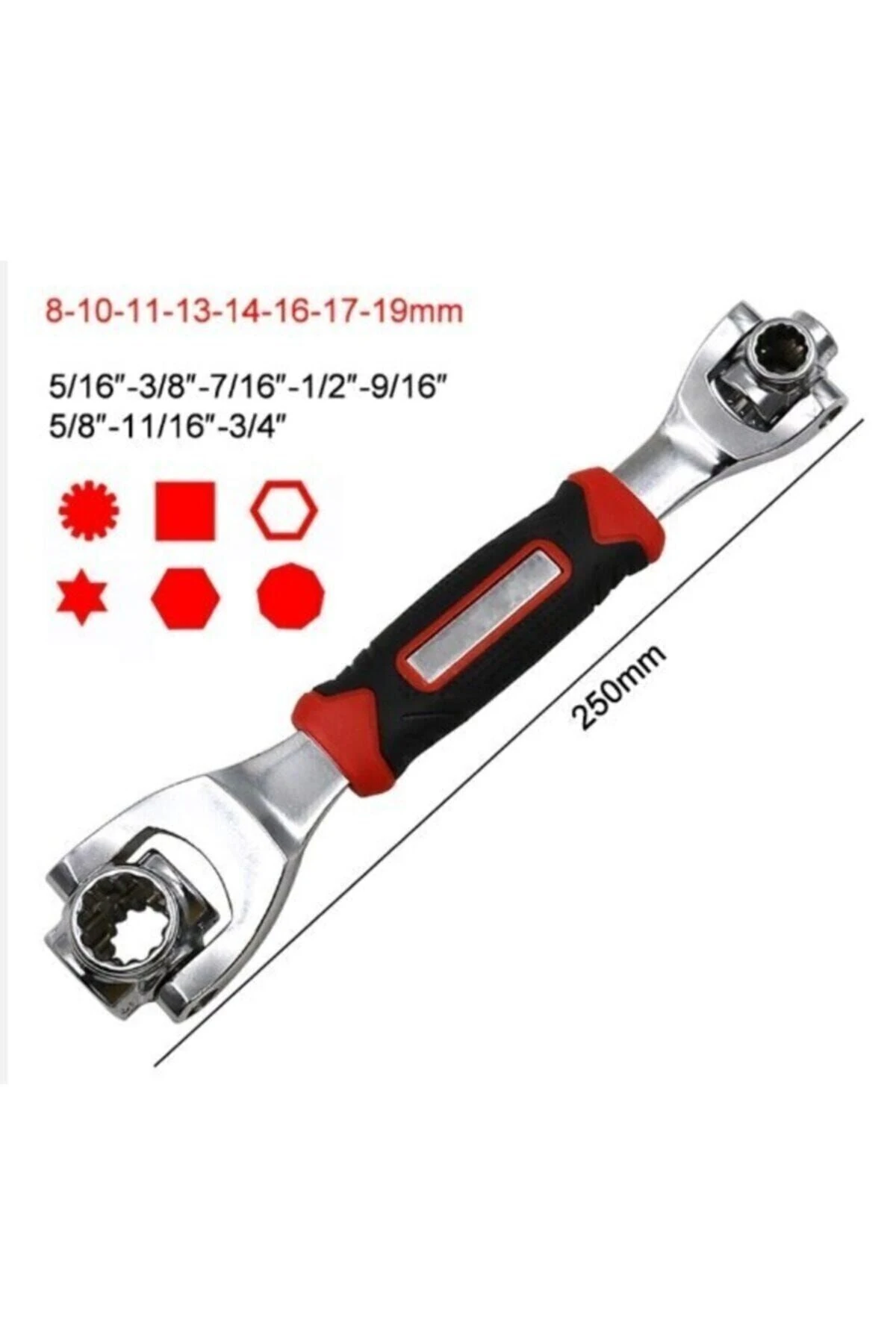 Çok Fonksiyonlu Akıllı Lokma Anahtar Seti 8 Parça 360 Derece 8in1