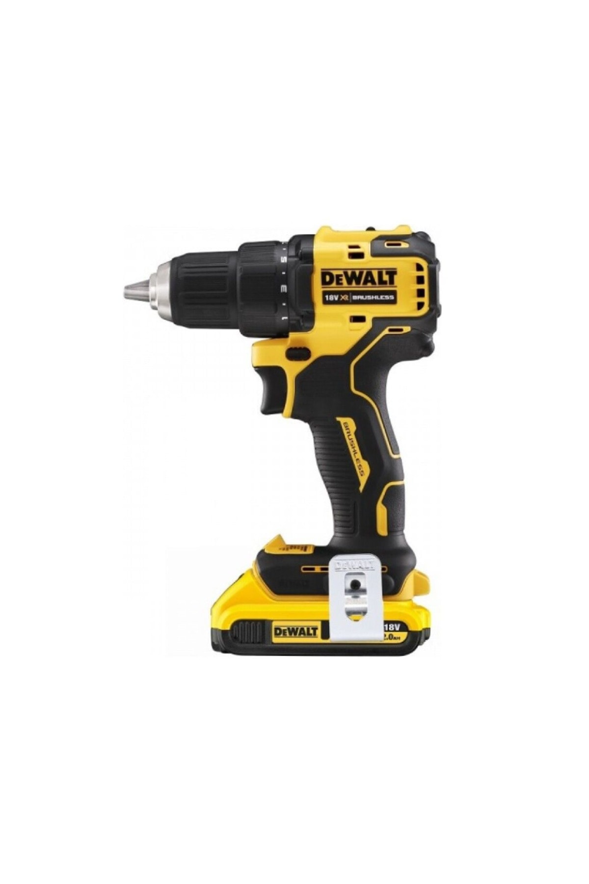 DEWALT Dcd708d2t 18v 2 Ah Kompakt Kömürsüz Çift Akülü Çantalı Darbesiz Matkap