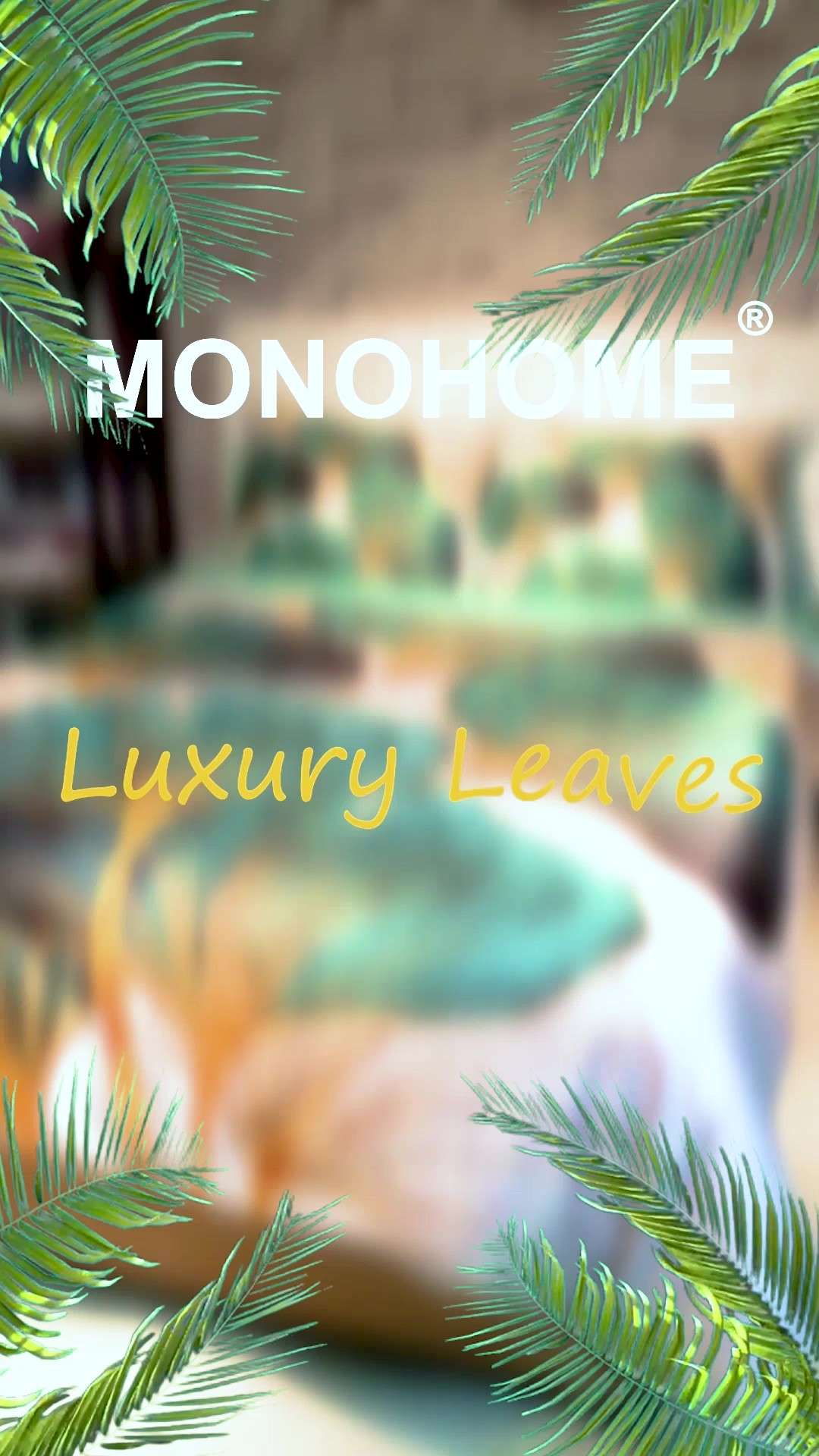 Çift Kişilik %100 Pamuk Saten Nevresim Takımı – Luxury Leaves – Çeyizlik & Hediyelik
