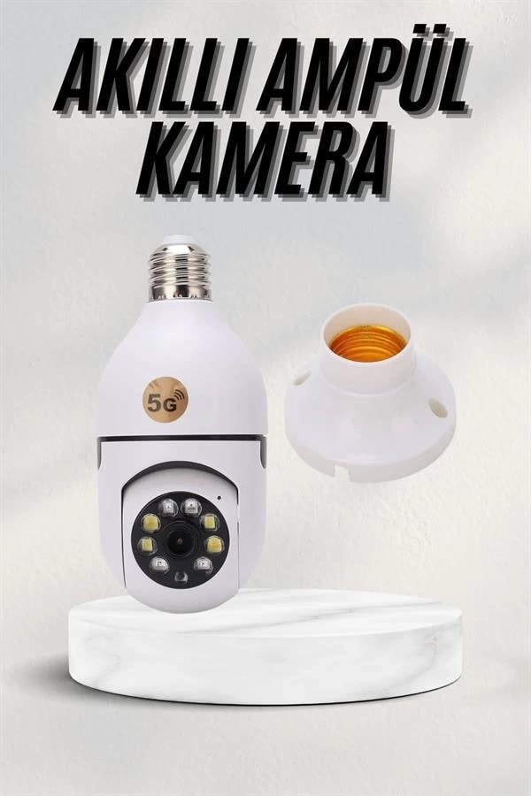 Akıllı Kamera Wifi Kamera Duylu Ampul Görünümlü 360 Derece Dönebilen Ev Kamerası (Kopya)