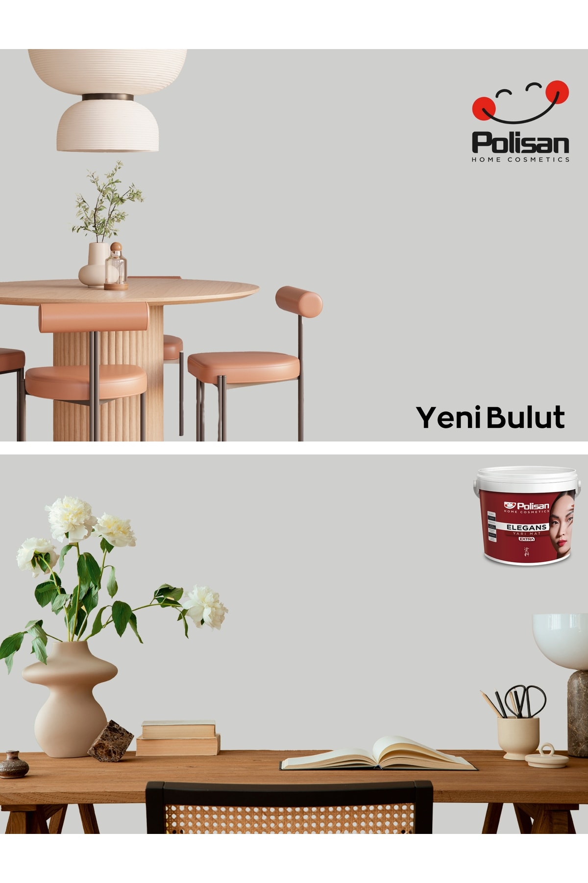 Elegans Extra Antibakteriyel Silinebilir Kokusuz Parlak Boya 2.5lt