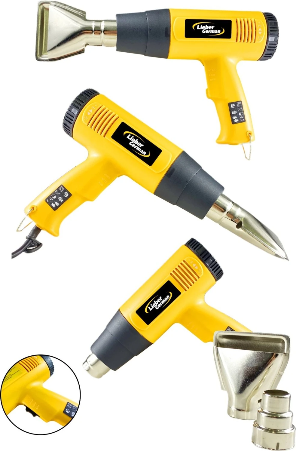 Teknoloji Bakır Sargılı 2400 Watt Isı Ayarlı Sıcak Hava Üfleme Tabancası