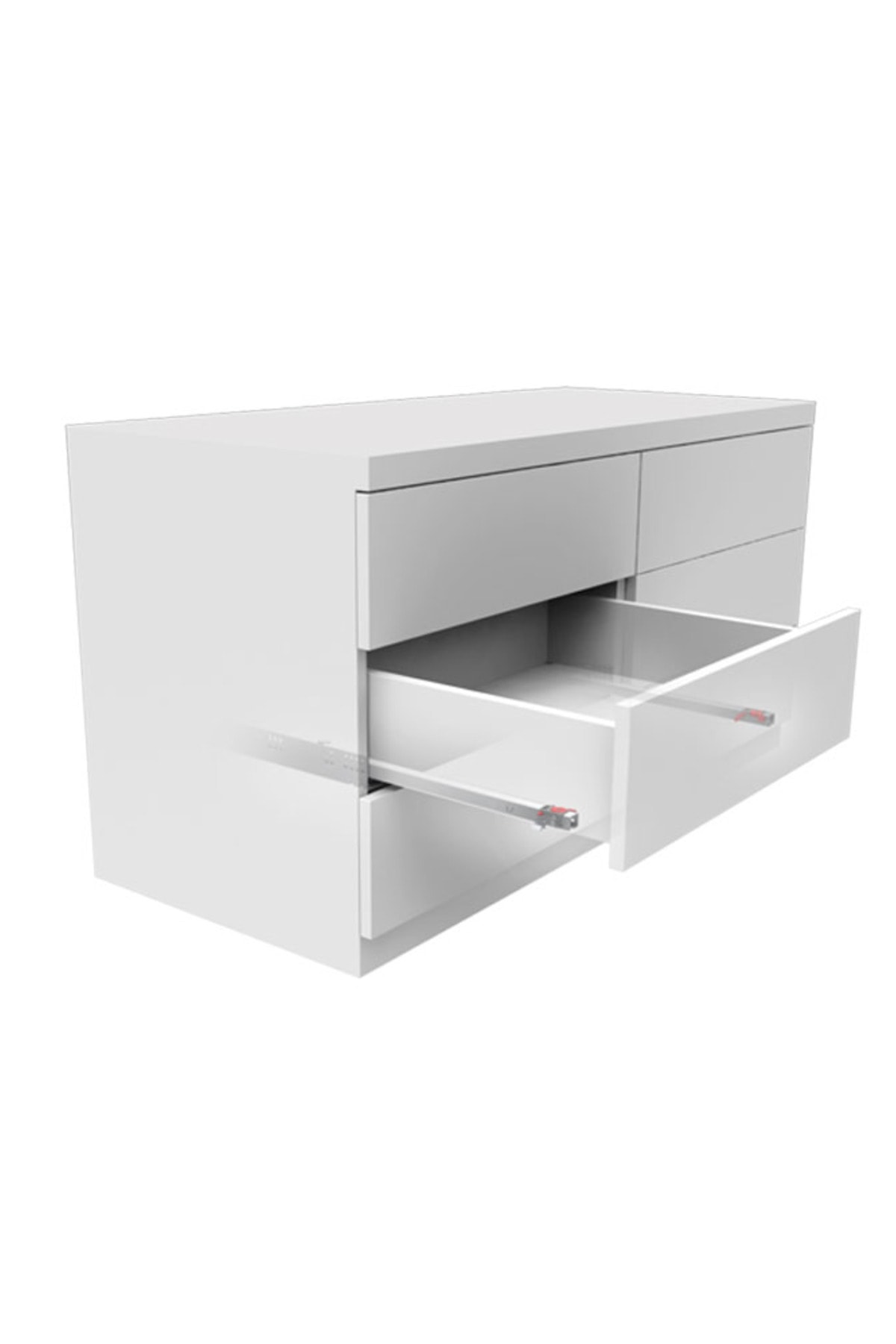 Smart Slide Frenli Kısmi Açılım Çekmece Rayı / Mandallar Dahil (sağ Ve Sol) / 40 Cm