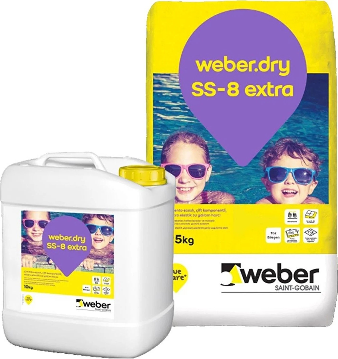 Dry Ss-8 Extra 35KG Çimento Esaslı Tam Elastik Su Yalıtım Malzemesi Izolasyon Malzemesi Izolasy