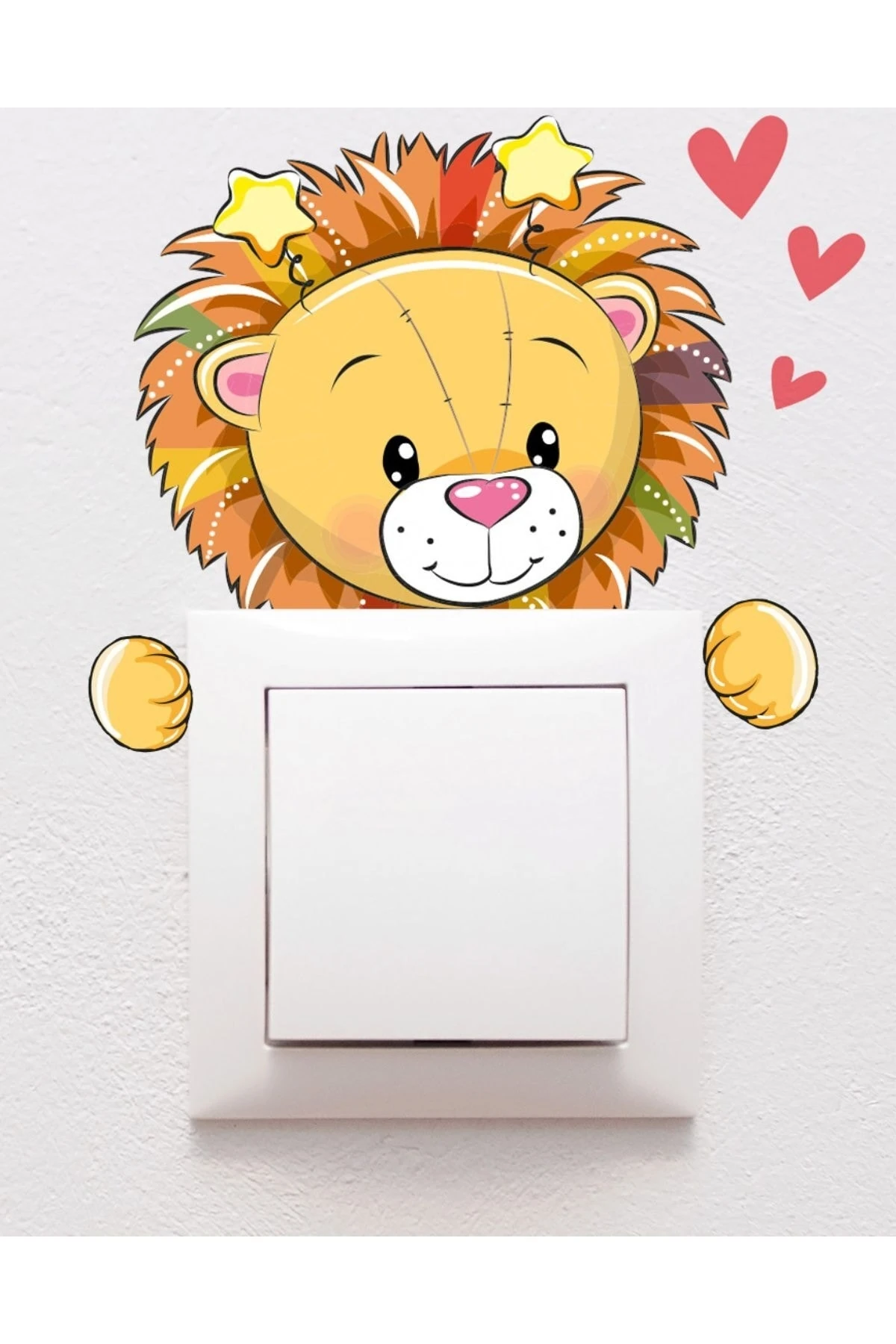 Sevimli Aslan Çocuk Odası Priz Sticker