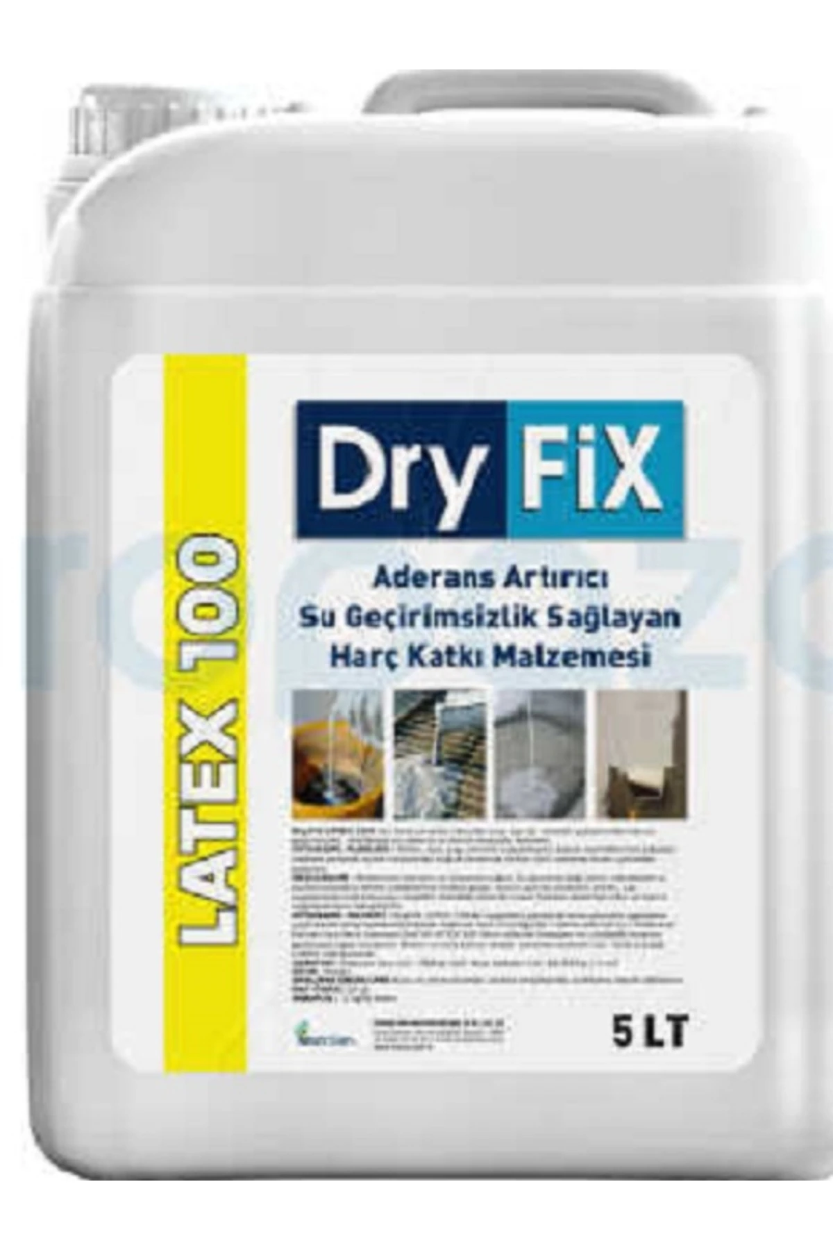DRYFİX LATEX 100 ADERANS ARTIRICI SU GEÇİRİMSİZLİK SAĞLAYAN HARÇ KATKI MALZEMESİ 5 KG