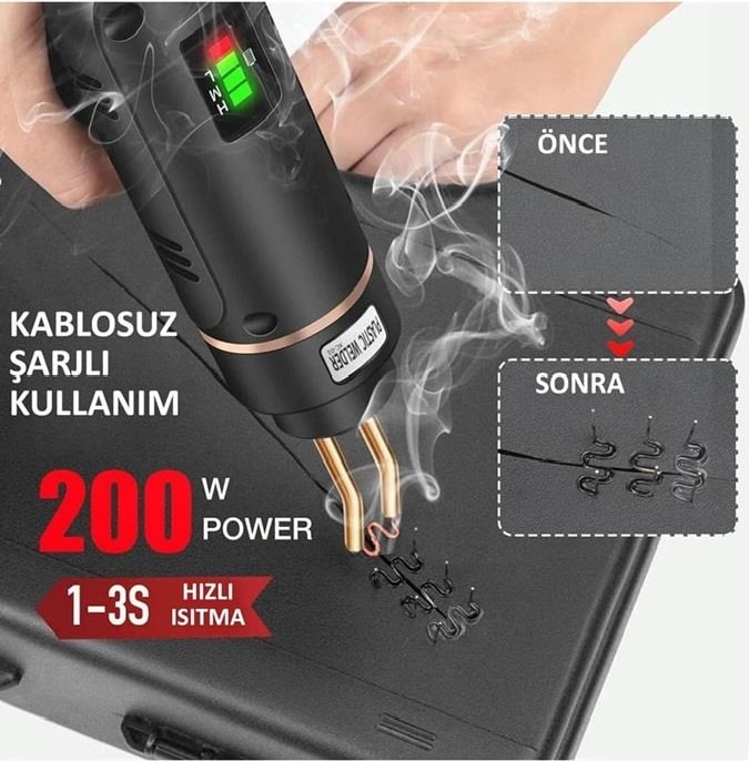 200 Watt 600 Adet Tel 5000 Mah Batarya Desteği Şarjlı Tampon Plastik Parça Tamir Kaynak Makinesi