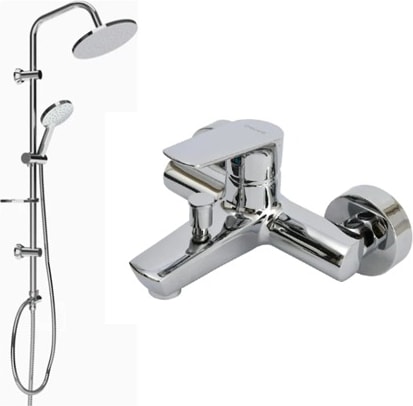 SH640 Ikili Duş Seti Takımı (Duş Sistemi + Liva Banyo Bataryası)
