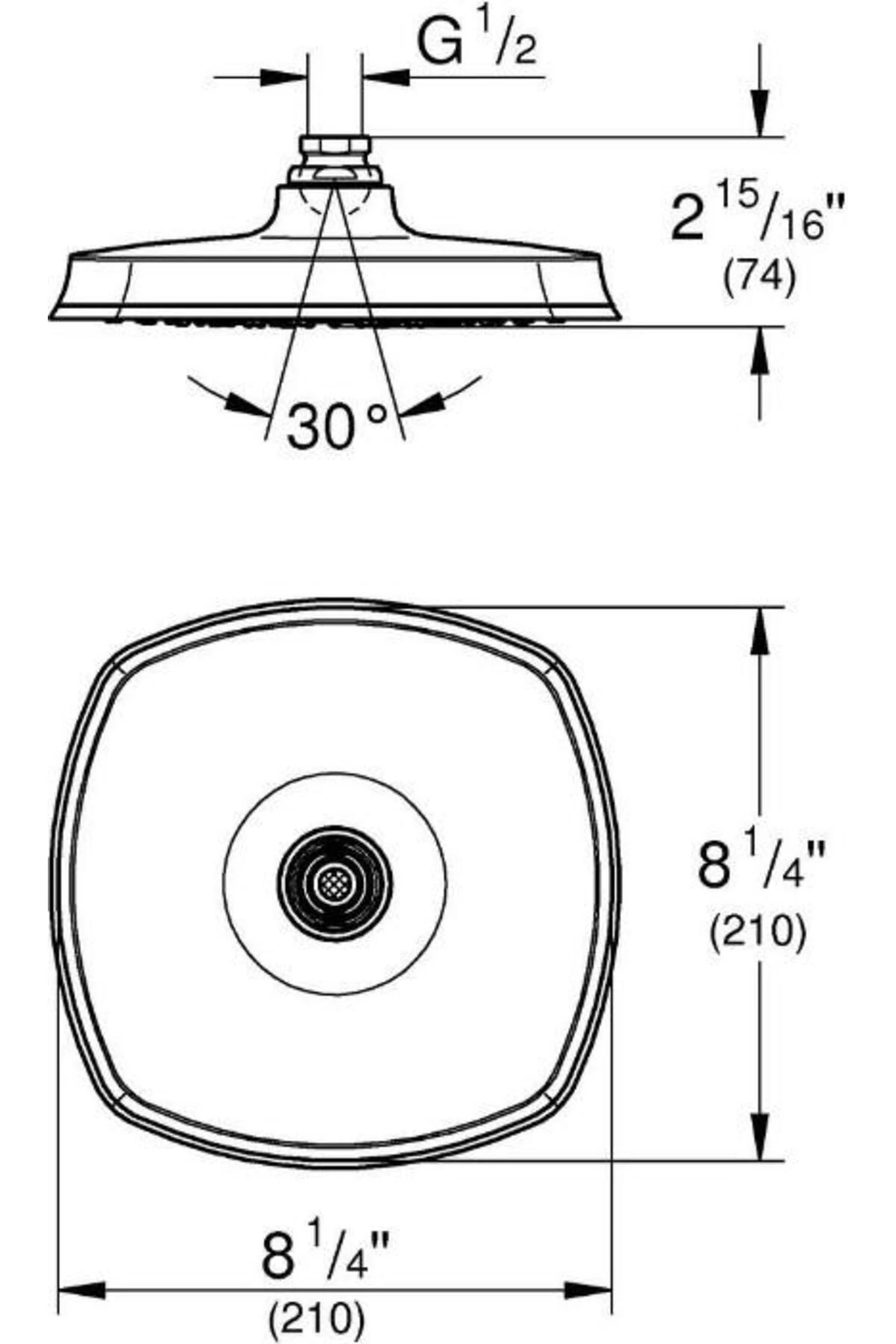 Grandera 210 Tepe Duşu 1 Akışlı - 26898000