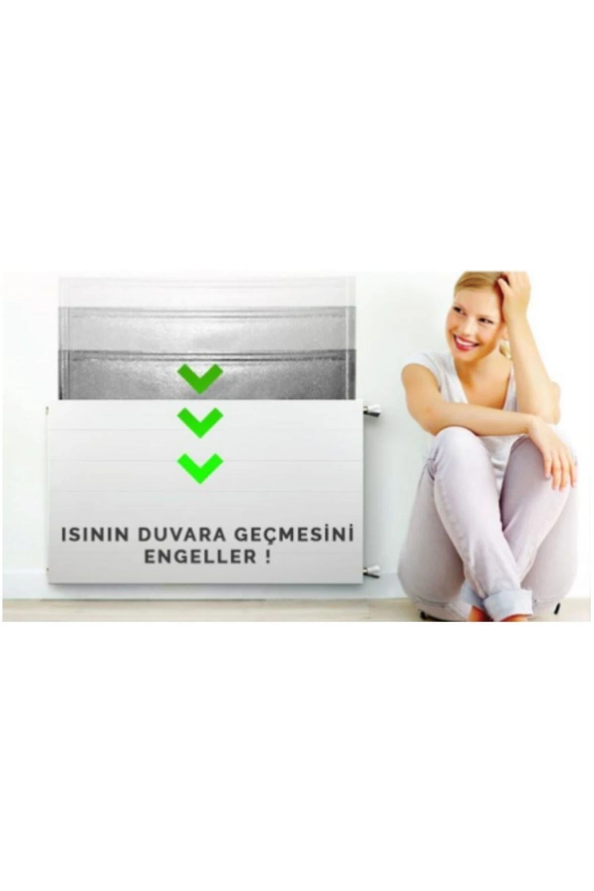 3 Adet Petek Radyatör Arkası Folyo Kalorifer Soba Arkalığı Alüminyum Isı Sıcaklık Yalıtım Levhası