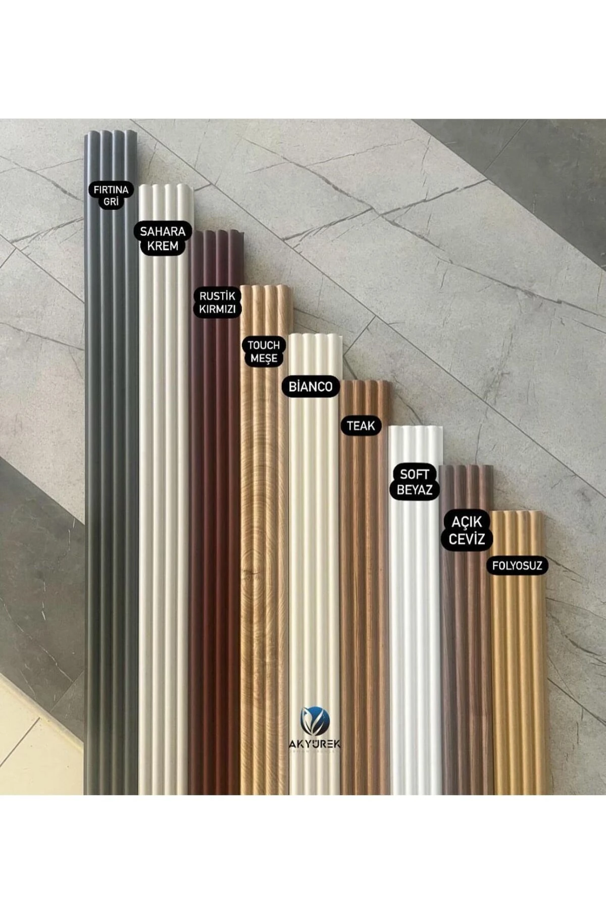 Akyürek Lb 2200 Model Supramat Sahara Krem Dekor Profil Duvar Kaplama Panel Lambri