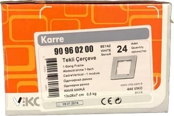 Kare Beyaz Tekli Çerçeve  Kare (2ADET)