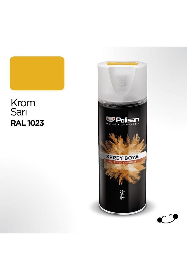 Akrilik Krom Sarı Sprey Boya 400 ml - RAL 1023