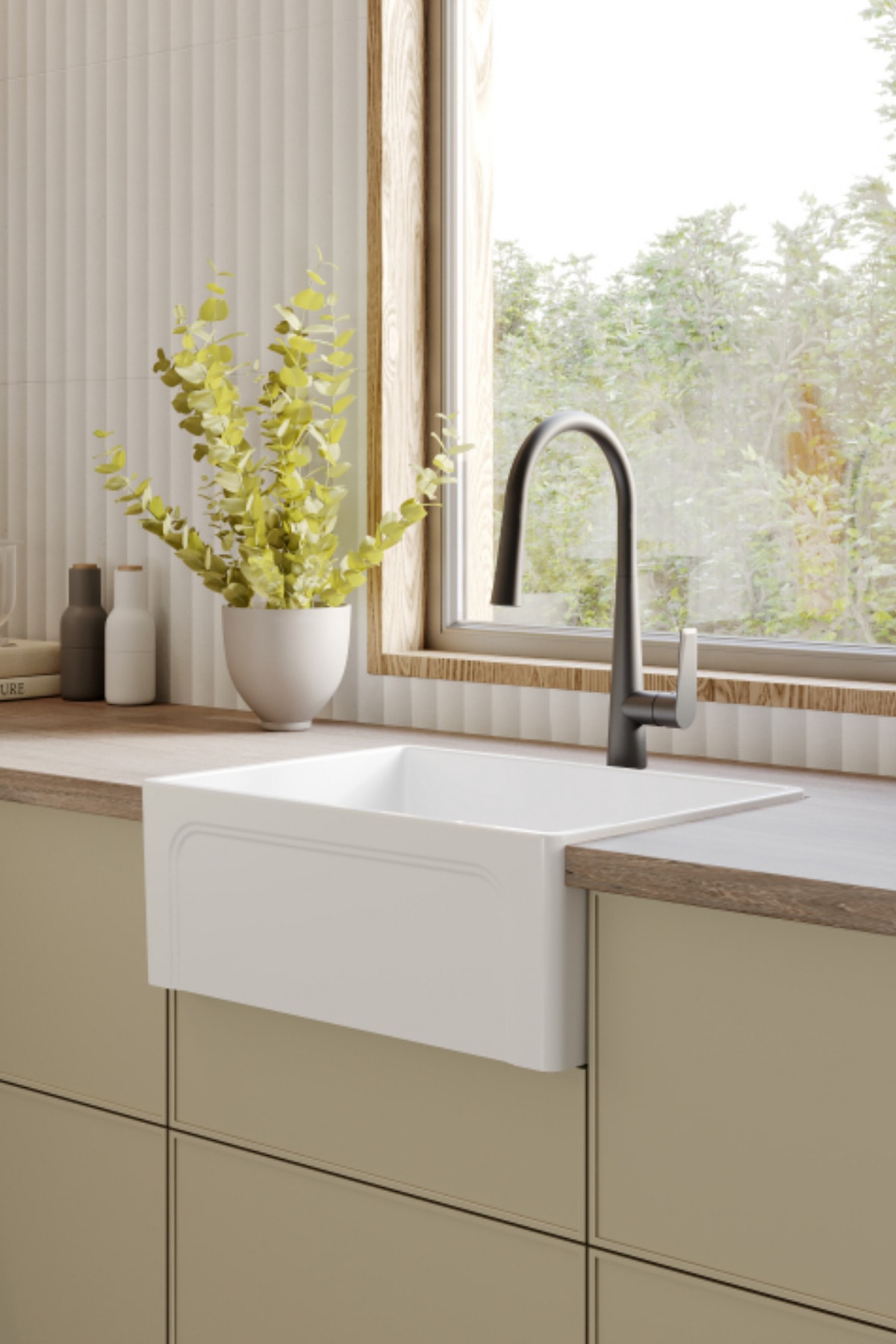 Es061 Esse Seramik Mutfak Eviyesi 60 Cm Parlak Beyaz