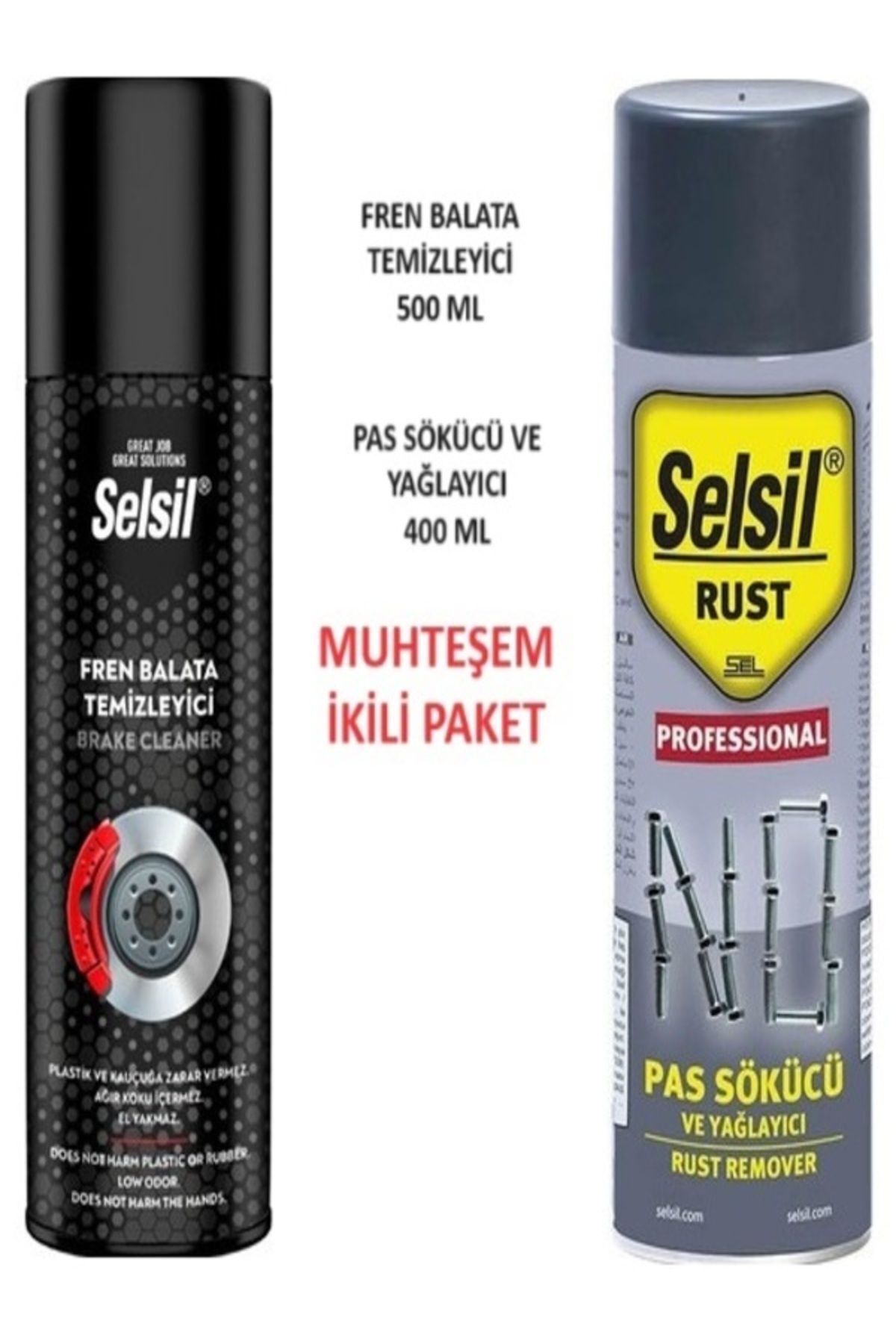 SELSİL Fren Balata Temizleme Spreyi 500 ml /Pas Sökücü Ve Yağlayıcı Sprey 400 Ml